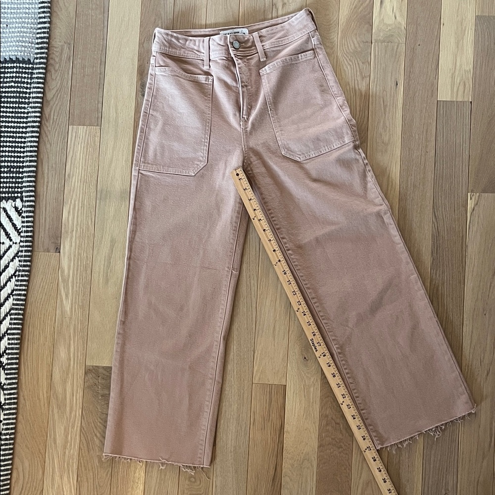 Pink Wide-Leg Jeans